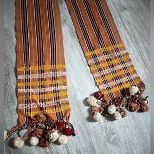 Hand Crafted Brown and Yellow Fiber Art